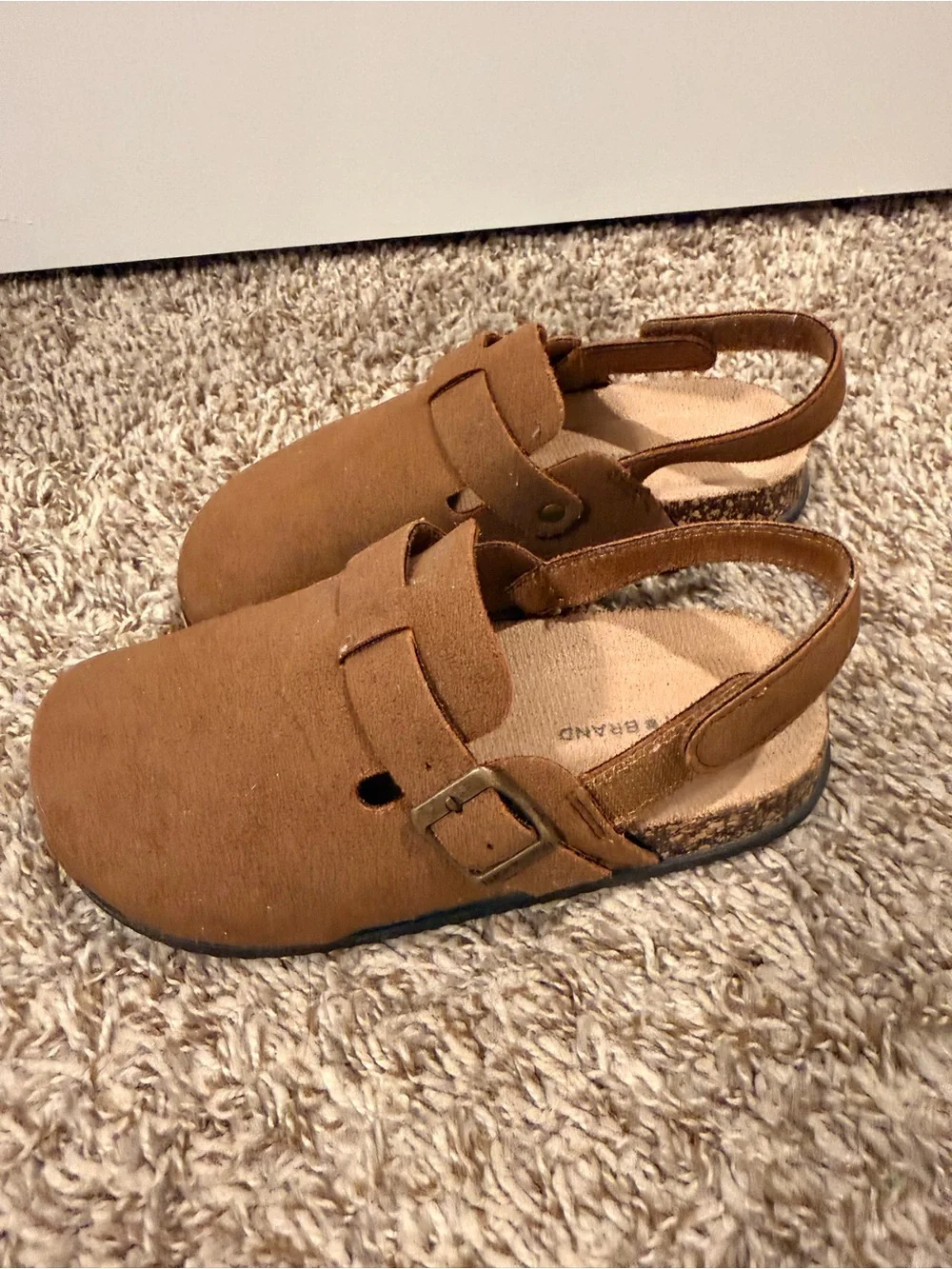 Lucky Brand Kids Suede Slingback Clogs in Brown